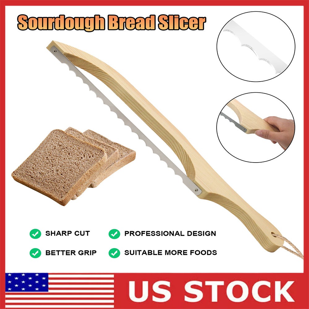 Bread slicer, Fiddle Bow Bread Knife Sourdough Cutter Bread Cutting Tool US