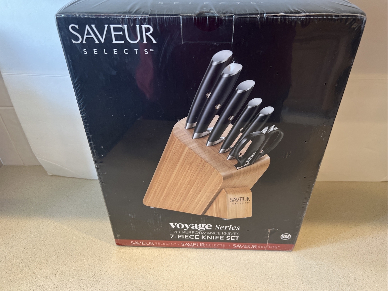 SAVEUR 1026313 German Steel Forged 7-Piece Knife Block Set