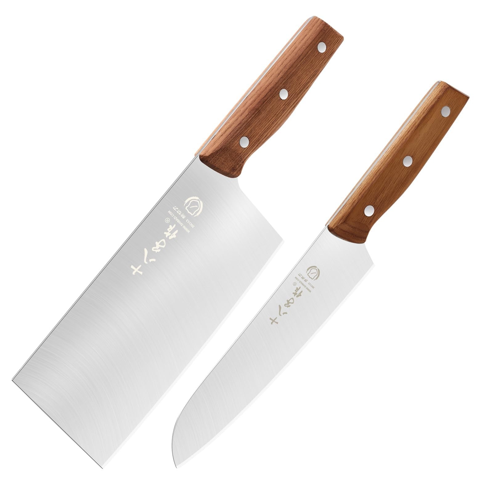 SHI BA ZI ZUO 2 PCS Chinese Kitchen Knife and Santoku Knife Kitchen Knife Set…