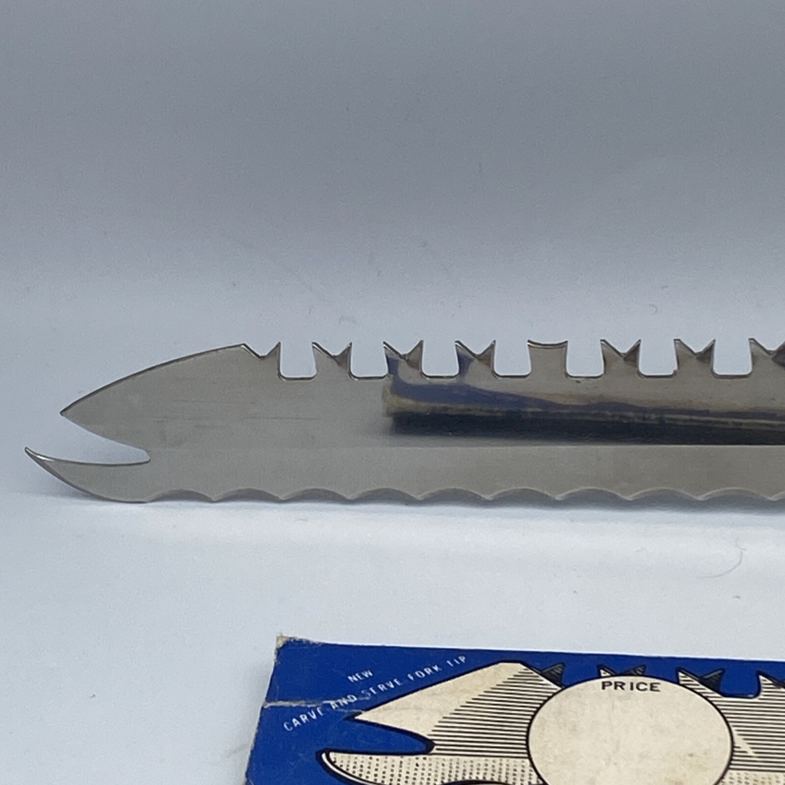 Quikut Stainless 9.5” Double Sided Multi Purpose Bread Knife Crosscut Edge USA