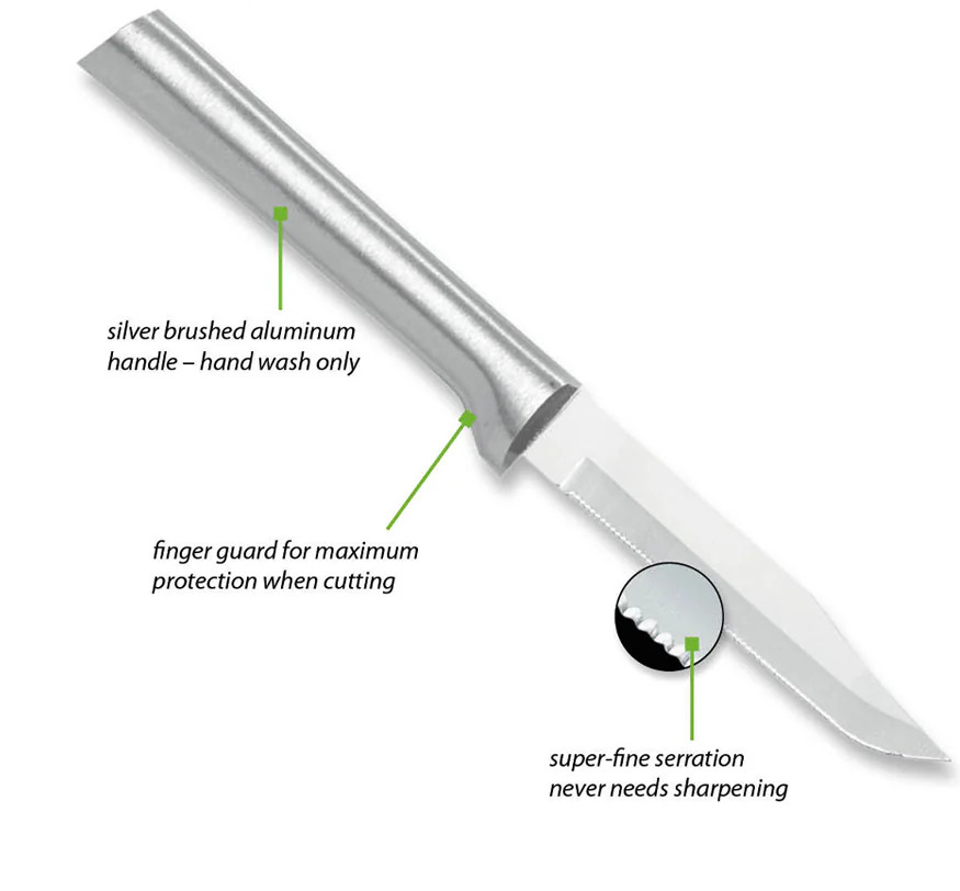Rada Cutlery Regular Paring Kitchen Knife 3.25″ T420 Steel Blade Aluminum Handle