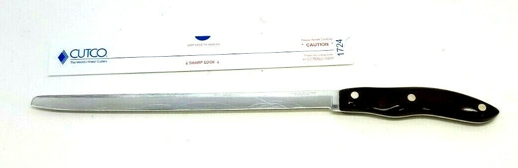 Cutco Stainless #24 Slicer 14.5 ” Knife Brown Handle Factory Sharpened (G31)