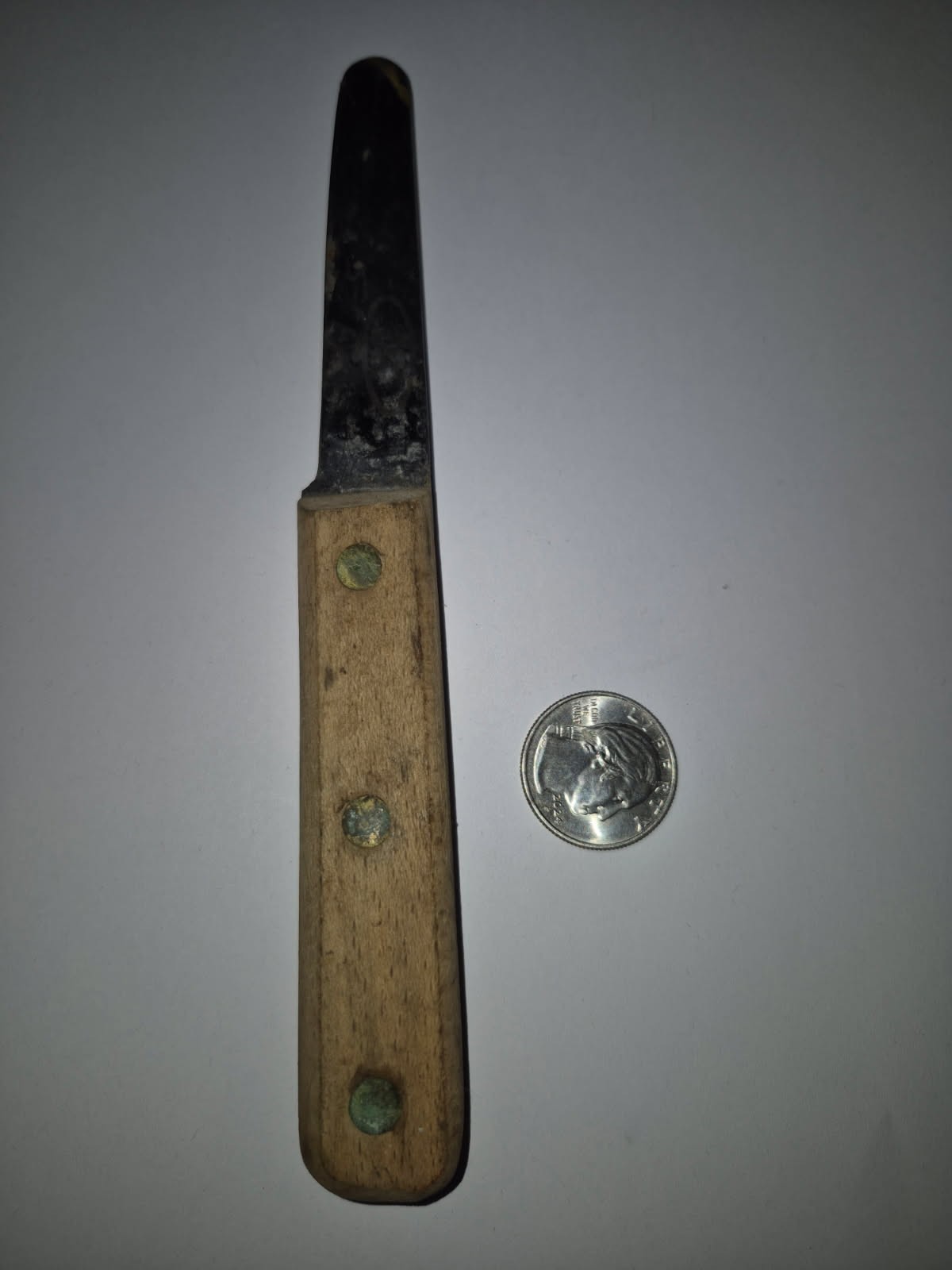 Vintage Davpol Clam Knife 2.75 Blade Wood Handle Japan TT1