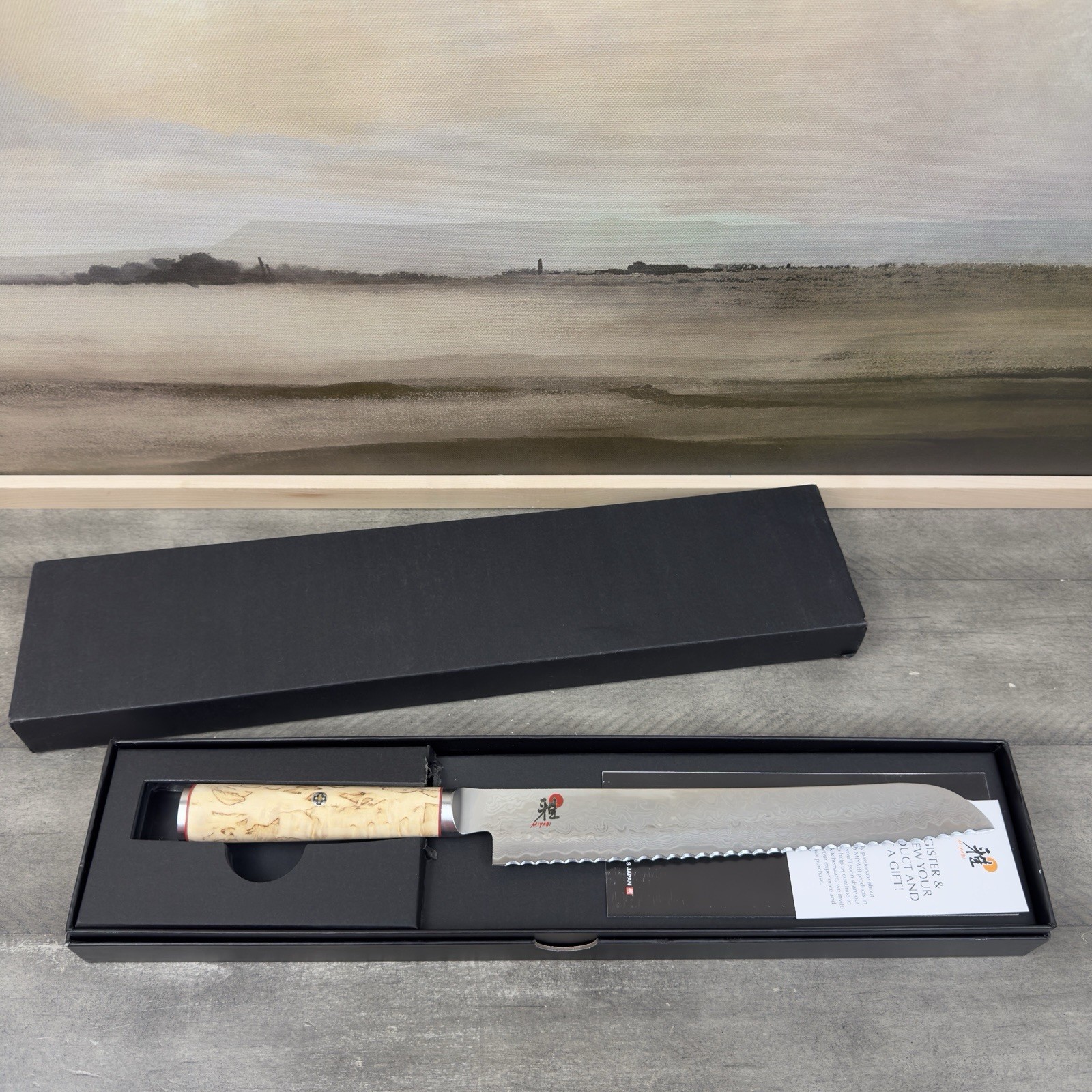 Williams Sonoma Miyabi Birchwood Bread Knife 9” Multicolor 34376-230 NIB