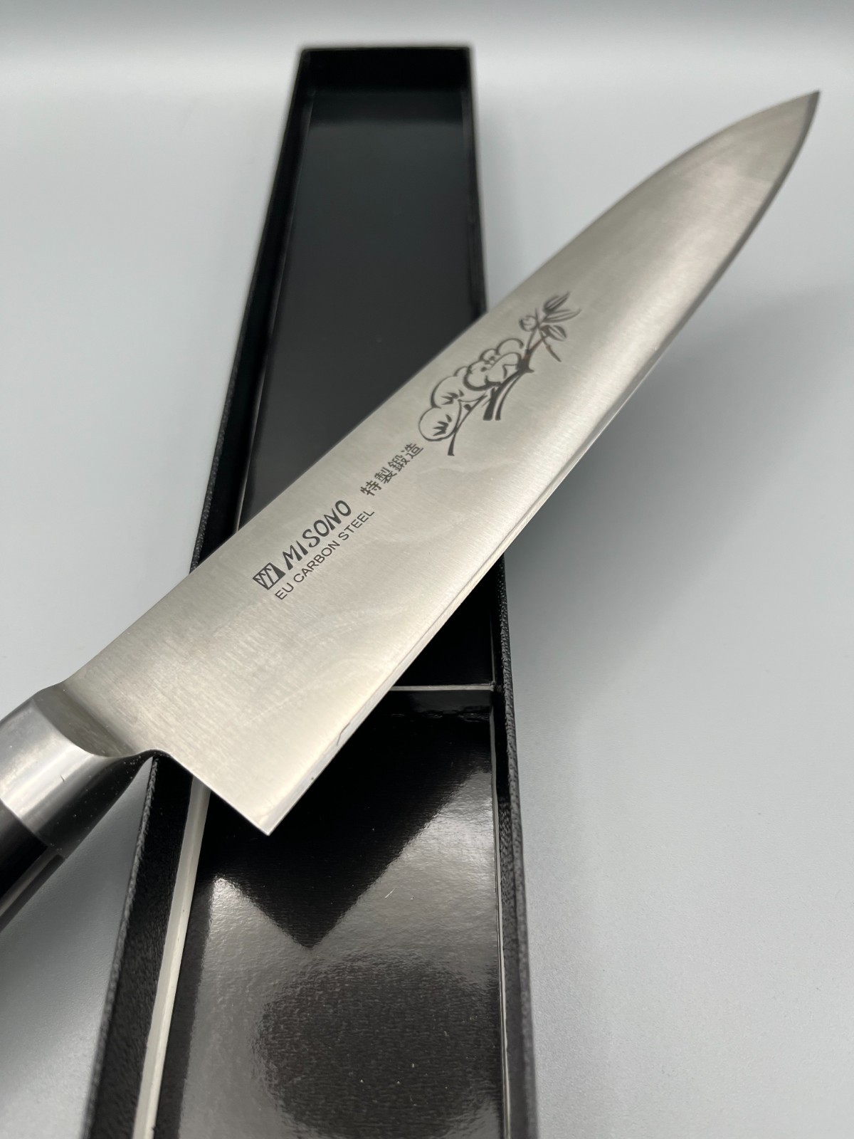 Misono EU Carbon Steel Gyuto No.111M 180mm Chef’s Knife Flower Engraving