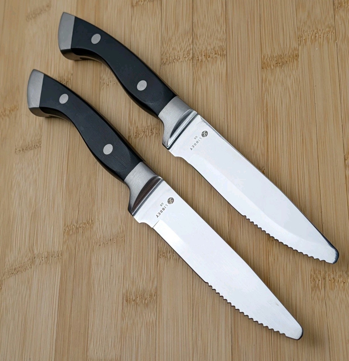 2pc LIBBY Steakhouse STEAK Knives, RESTAURANT QUALITY Steak Knives, 201 2693,