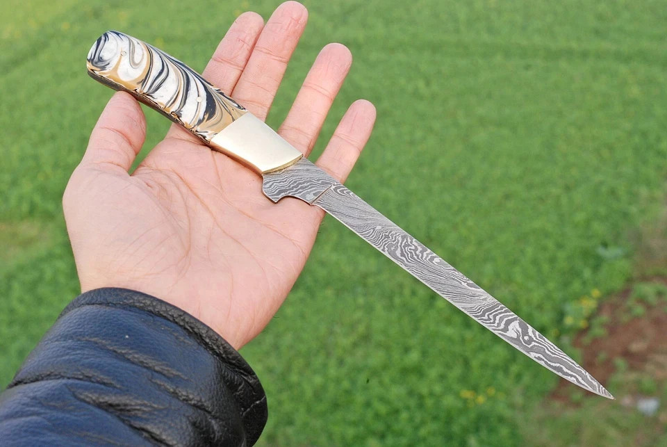 Custom HandMade Forged Damascus Steel Fillet Knife Fillet Chef Knife 1614