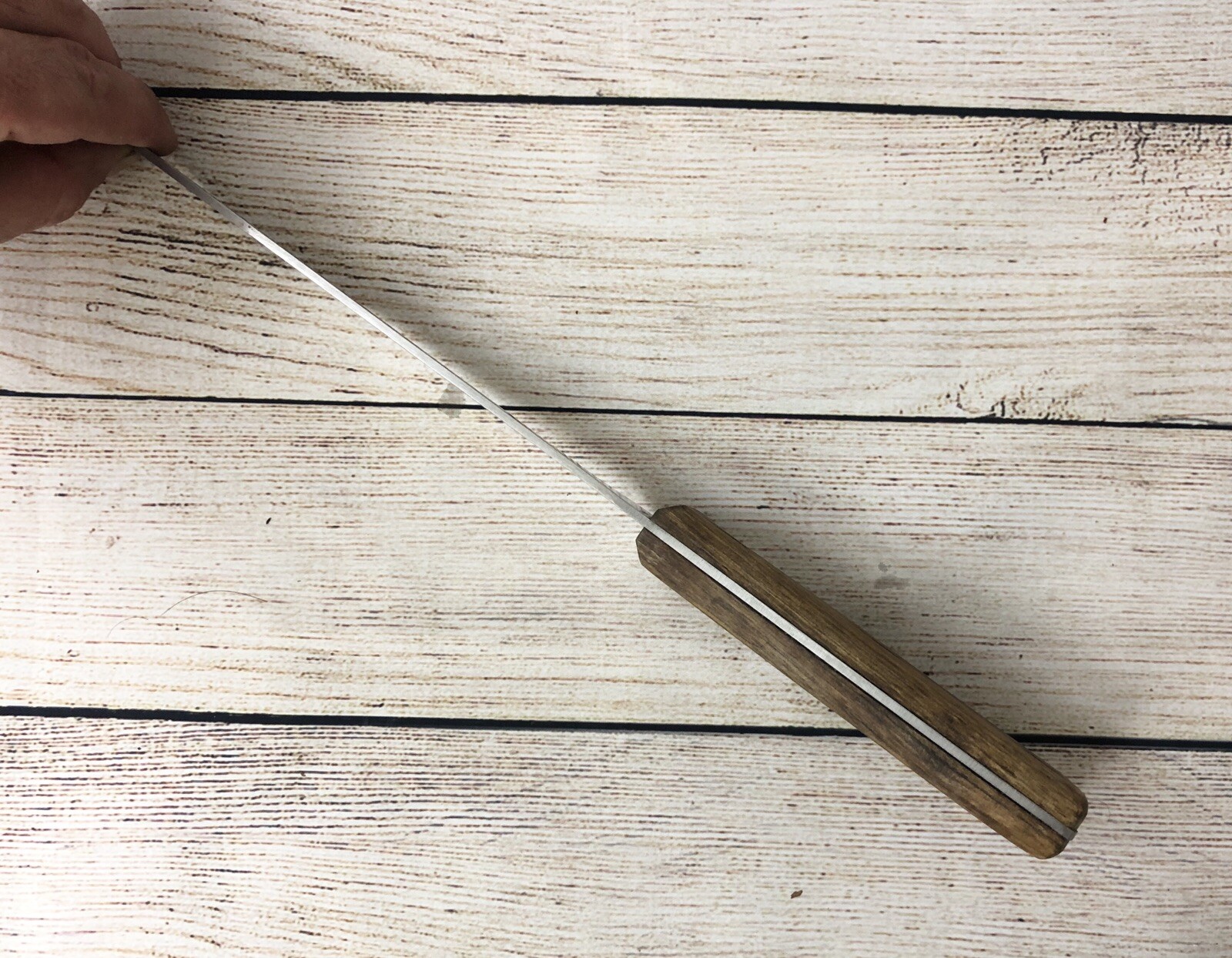 Vintage American Walnut Slicer Knife 8” Wood Handle SHARPENED&REFINISHED
