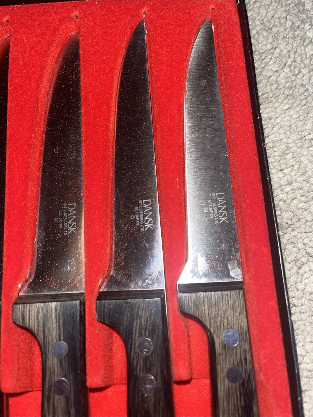 Dansk steak knives set of 4 Kobenstyle Teak handle Nib