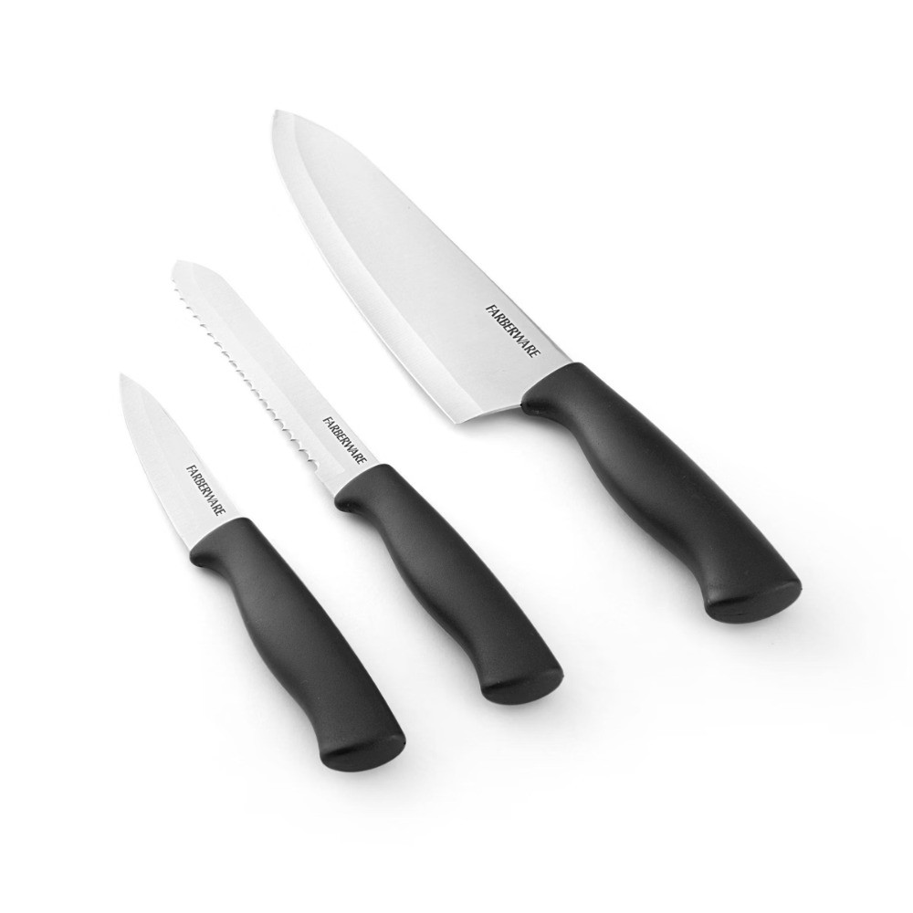 3 Piece Chef Knife Set: Stainless Steel Kitchen Knives