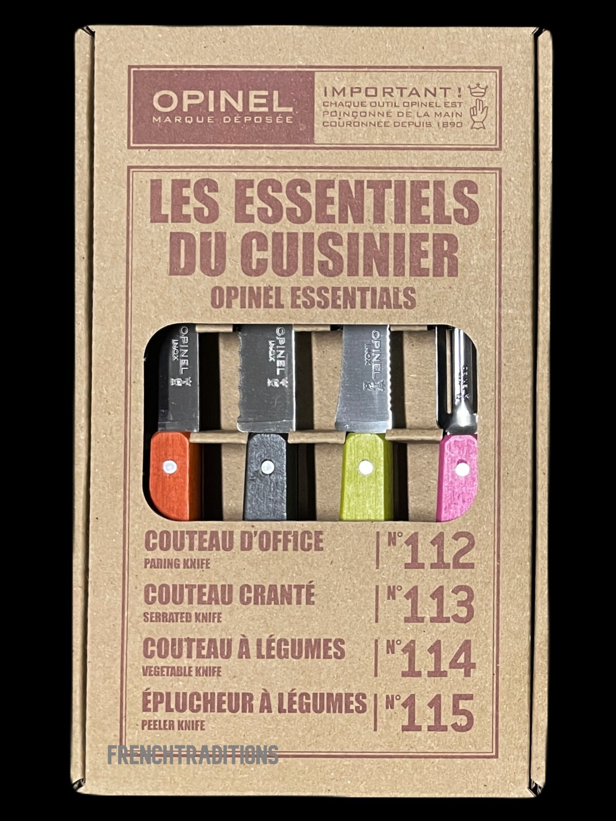 Opinel Essentials Small Kitchen Knife Set – Made In France