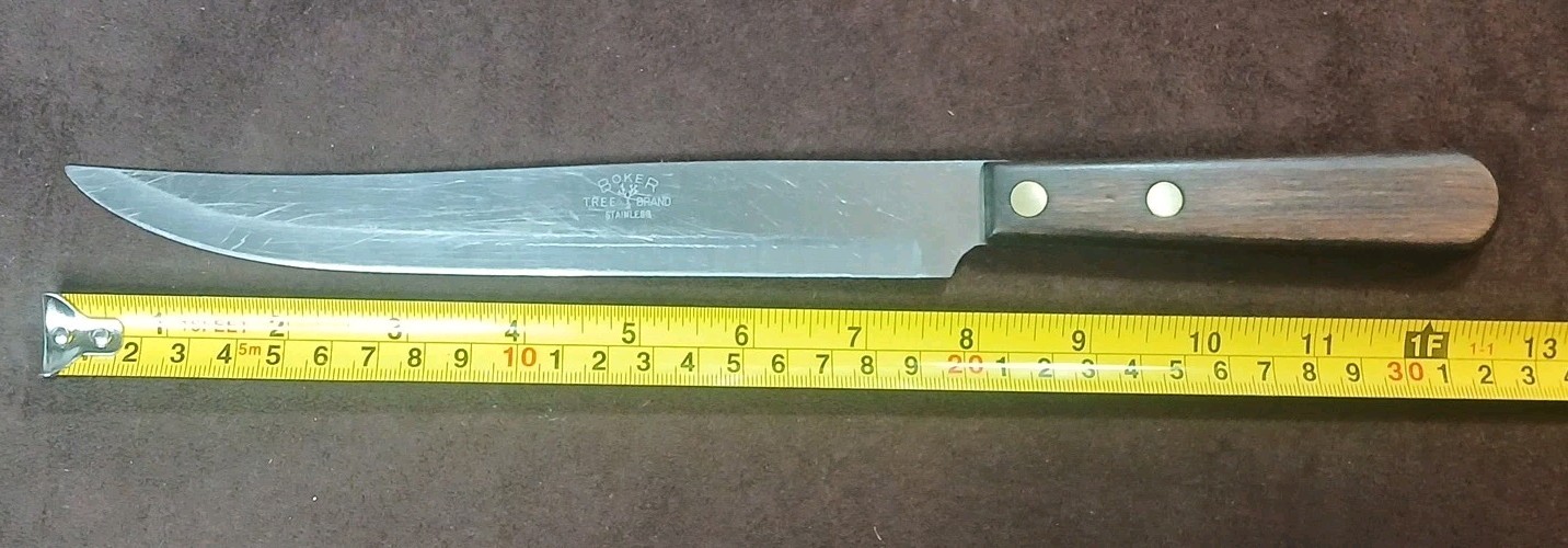 Vintage BOKER TREE BRAND 8″ Carving Knife With Wood Handle Germany