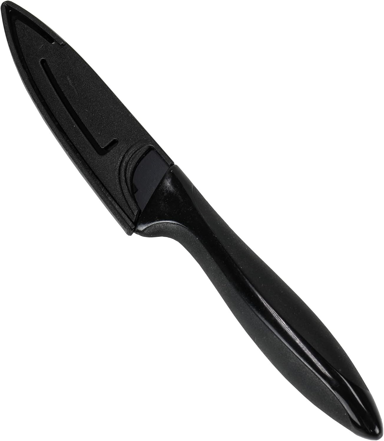 Premium 3″ Black Paring Knife with Sheath Stainless Steel Non-Stick Small Blade