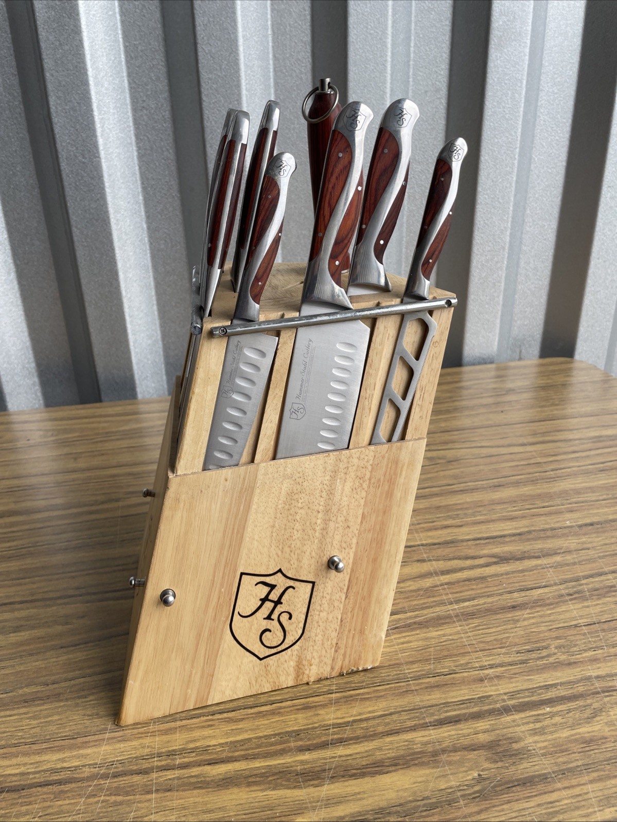 Hammer Stahl HS-6300R Knife Block Set – 21 Pieces (please read)