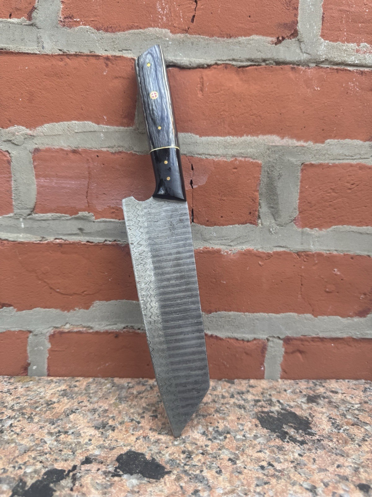 Custom Damascus Steel Fixed Blade Knife chopping Chef knife