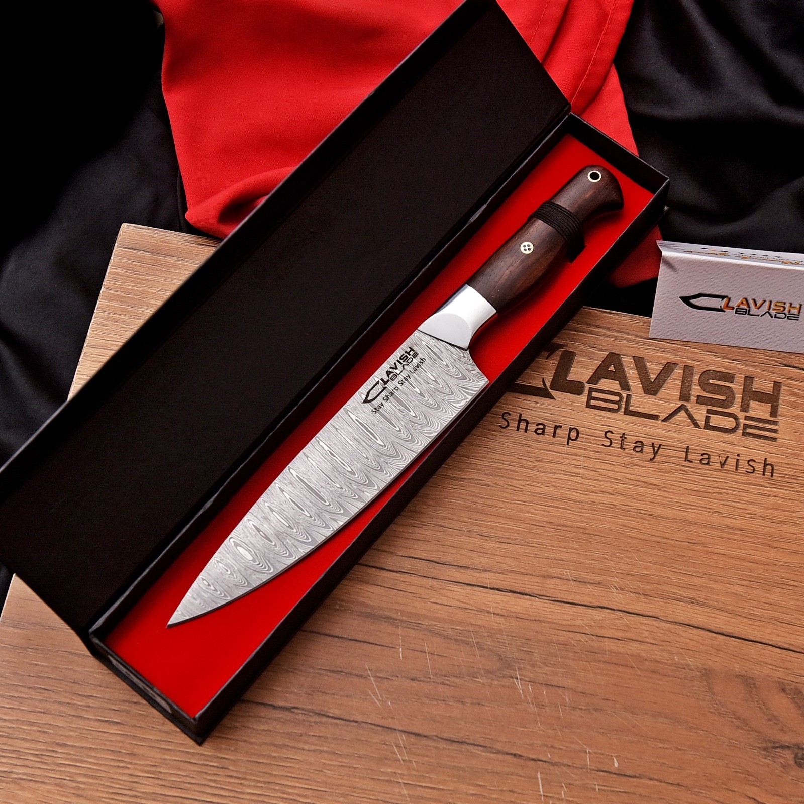 CUSTOM HANDMADE FORGED DAMASCUS STEEL CHEFS KNIFE KITCHEN KNIFE WITH GIFT BOX