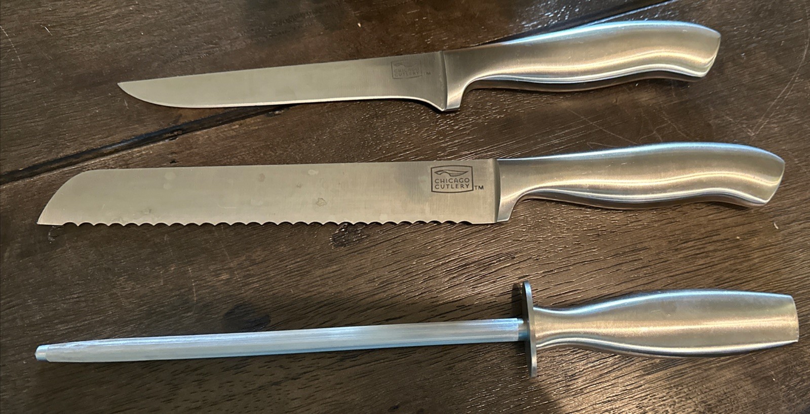 Chicago Cutlery Insignia Steel 14 Piece Knife Set Metal Handle Steak Chef Knives