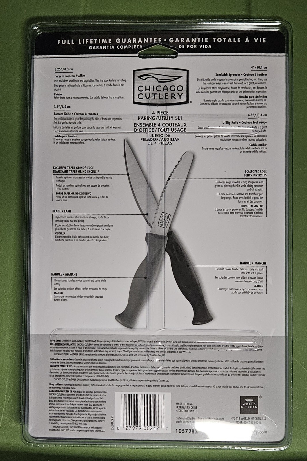 Chicago Cutlery Paring/ Utility Knives Stainless Steel Blades Polymer Handles
