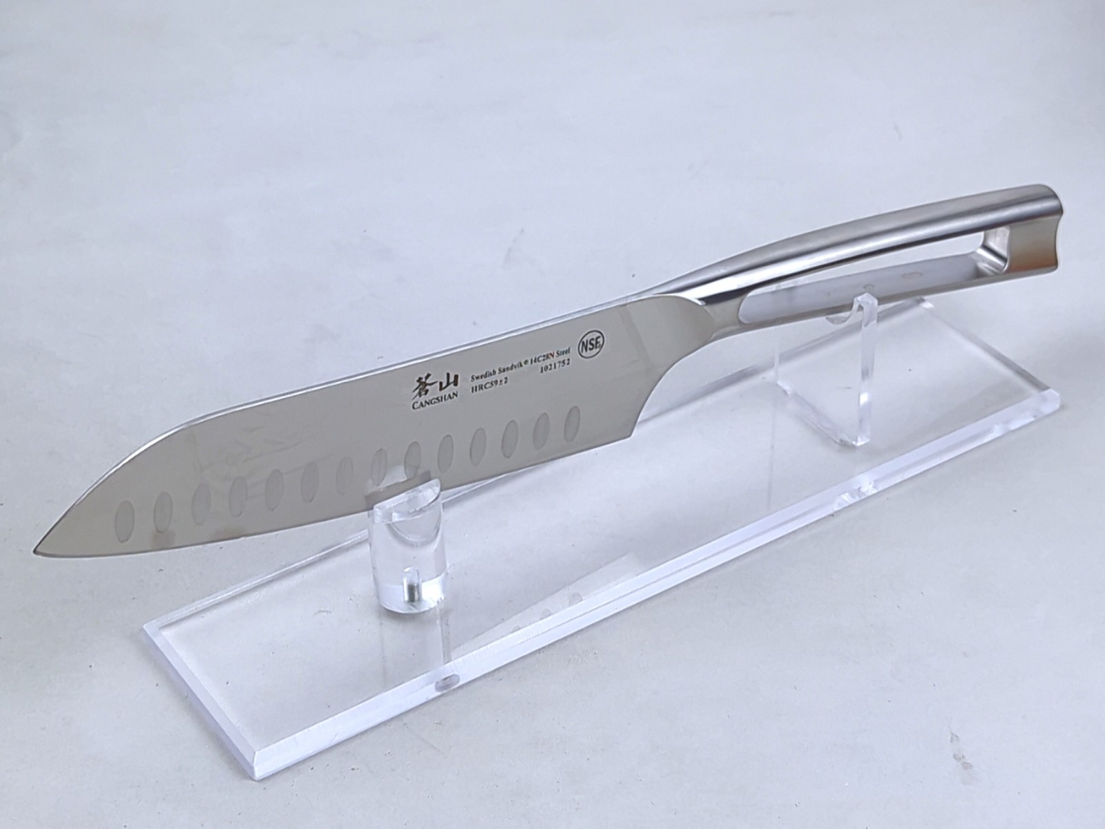 CANGSHAN TN1 Series 7″ SANTOKU Knife, Forged 14C28N SWEDISH Steel, #1021752