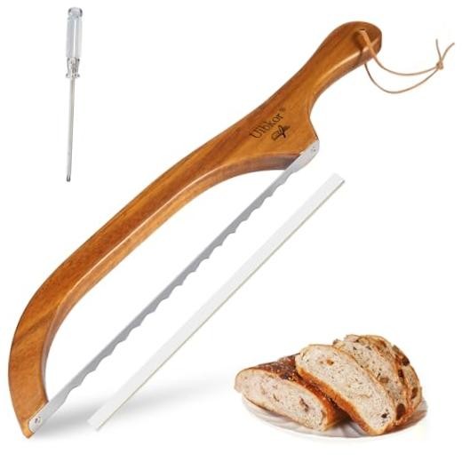 Sourdough Bread Knife, Bread Slicer for Homemade, 16″ Wooden Bread Cutter |