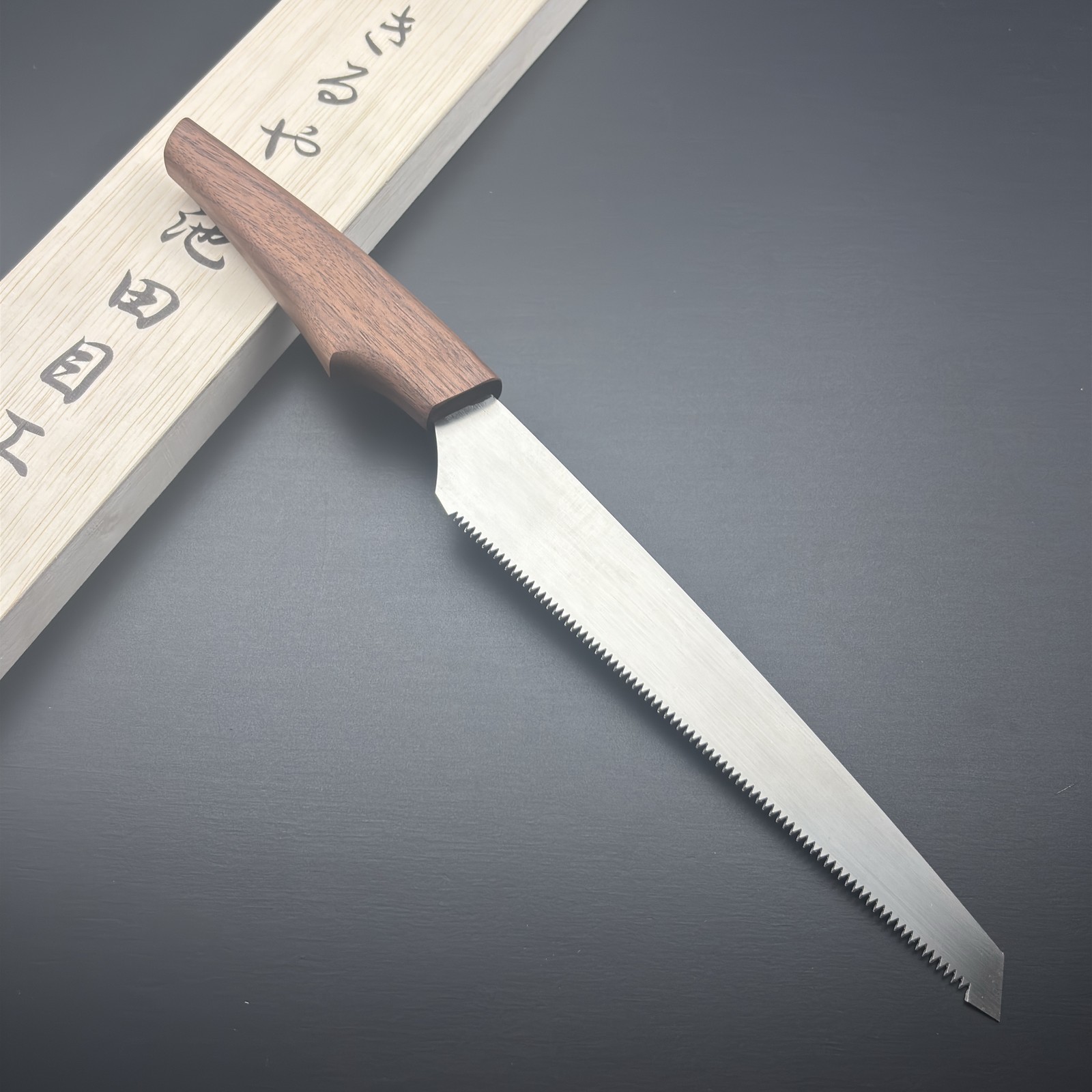 Kiruya きるや Japanese Handmade Food Saw Knife 180mm Stainless Miki Wood Box