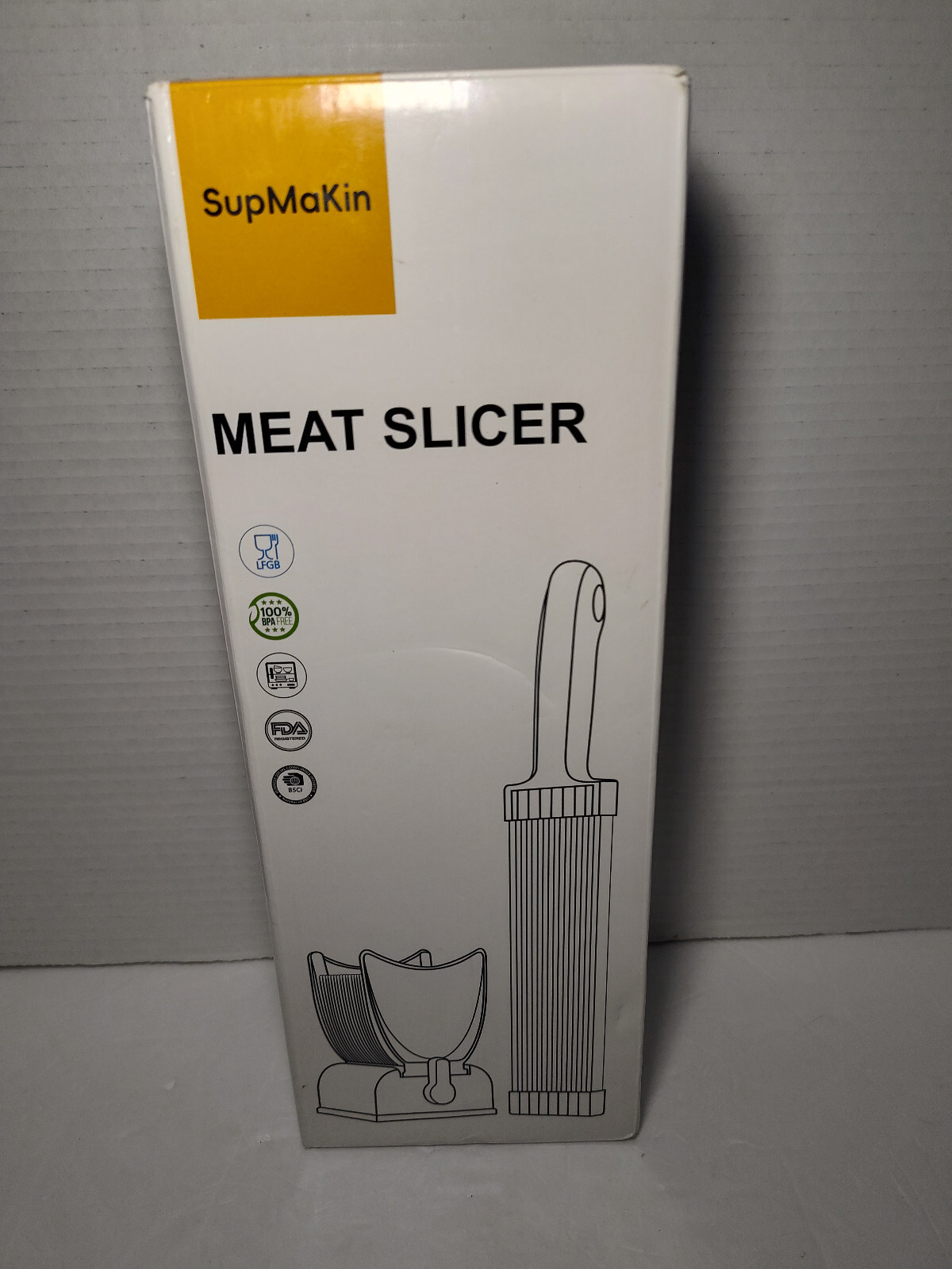 SupMaKin Fresh Meat Slicer Stainless Steel 17-in-1 Adjustable 2mm 4mm Open Box