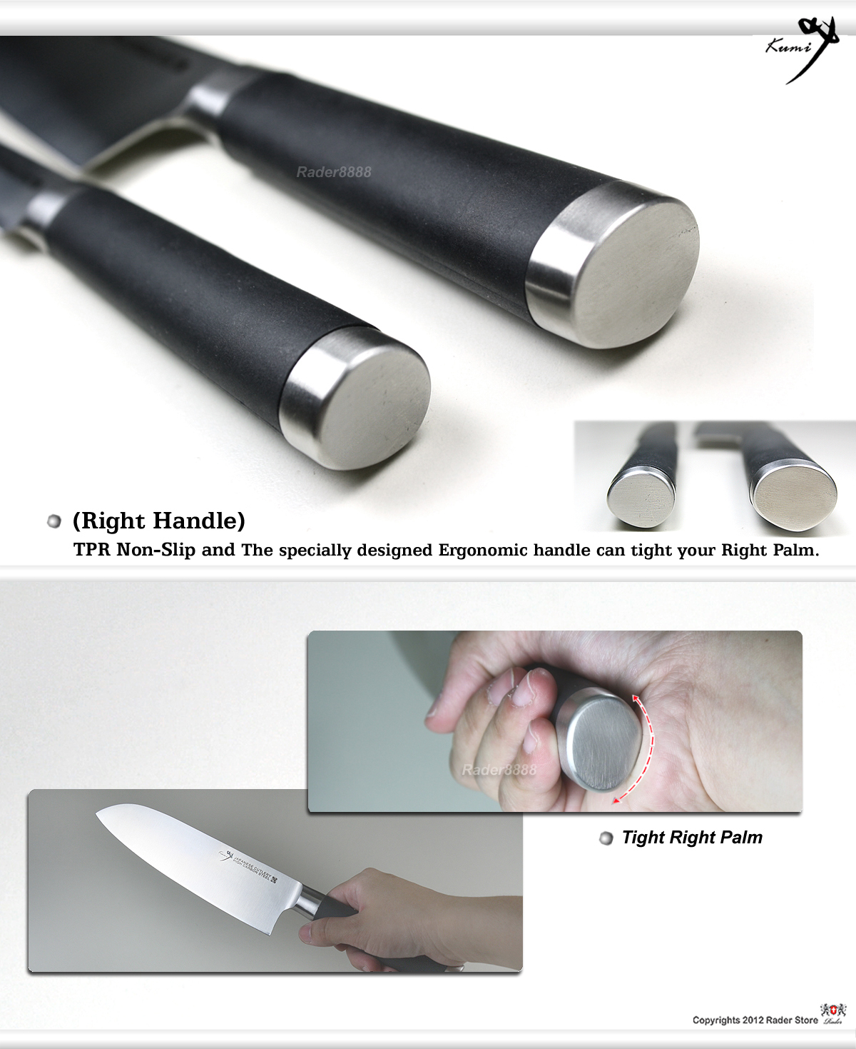 New Japanese Steel Vegetable Santoku knife 6.7″ & 4.8″ Kit Chef Kitchen Cutlery