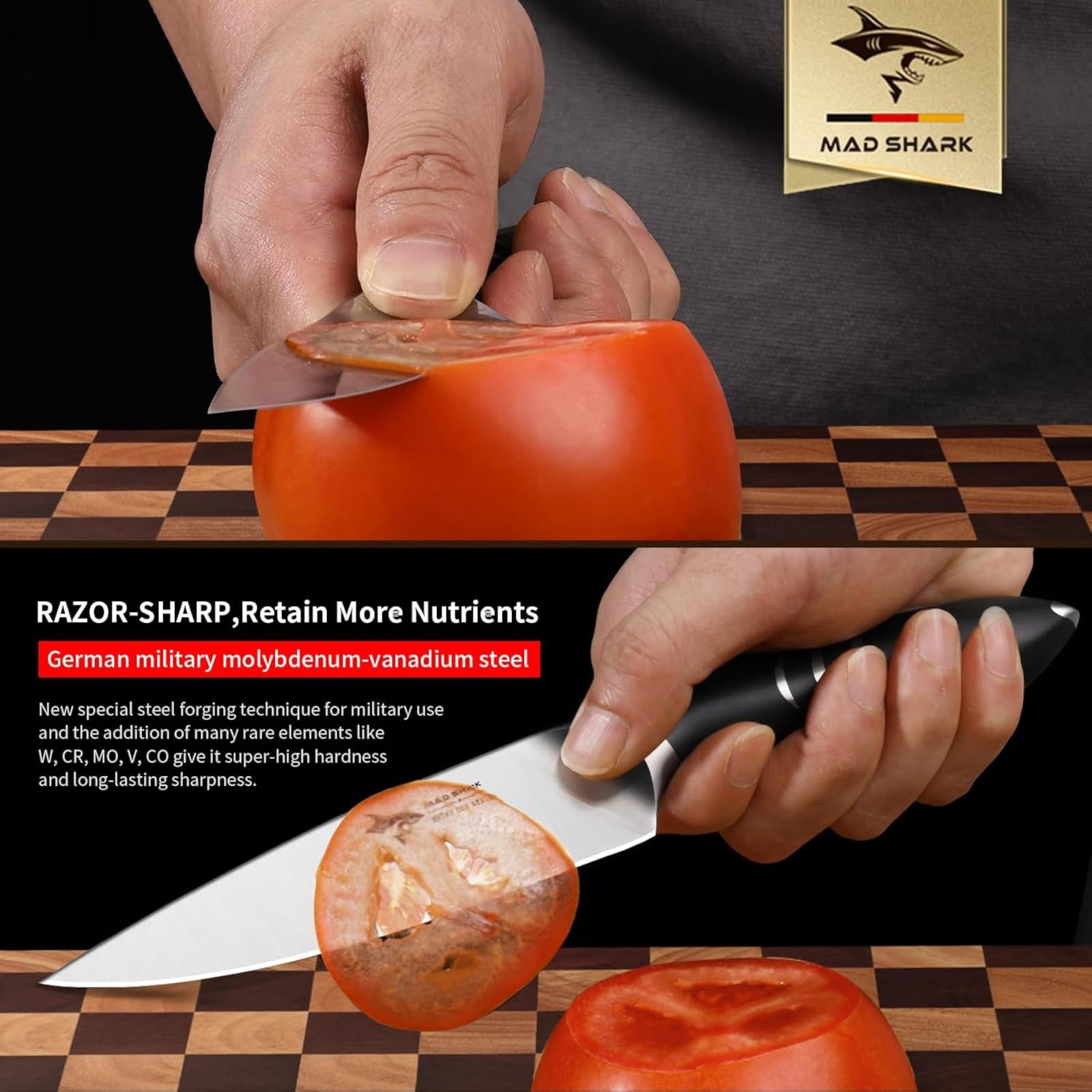 5 Inch Ultra Sharp Paring Knife, German Stainless Steel, Ergonomic Handle Des…