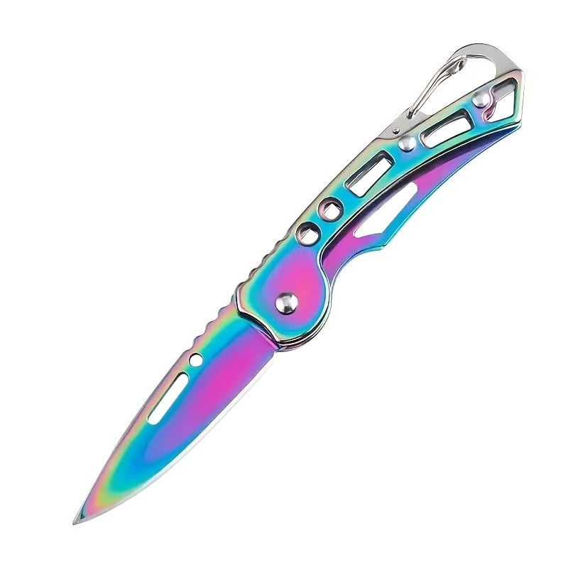 Stainless Steel Folding Kitchen Knife Non Slip Handle Portable Utility Cutter