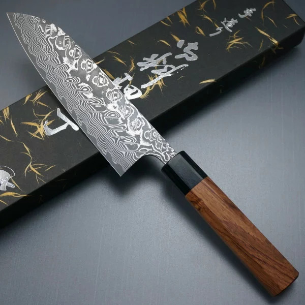 Japanese Kitchen Knife Santoku Knife 170mm 6.7 in Kato Knife Works w/Box
