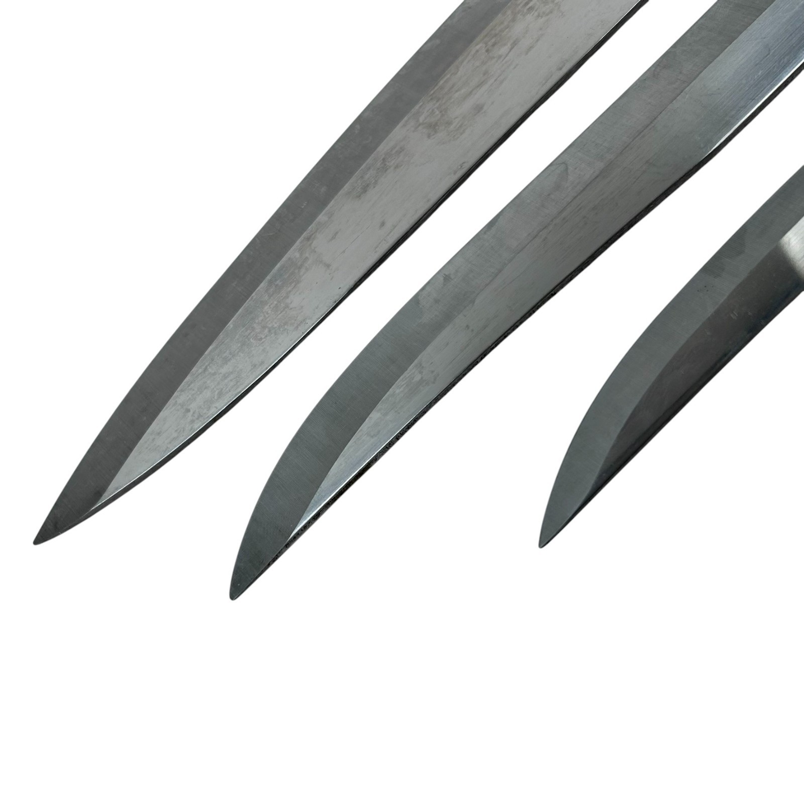 3 Precision Hollow Ground III Knives Stainless Steel & Wood Handle Japan