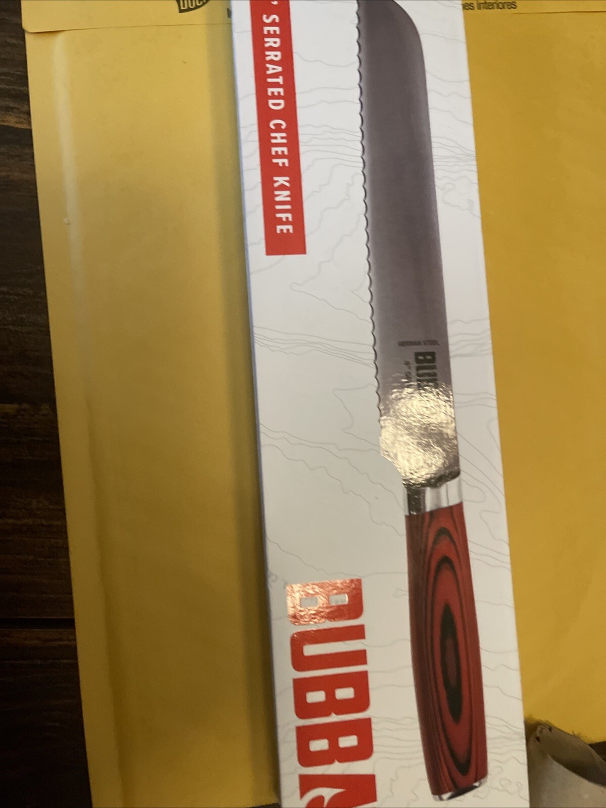 Bubba Blade Kitchen Knife 8″ Serrated German Steel Long Blade G-10 1114267