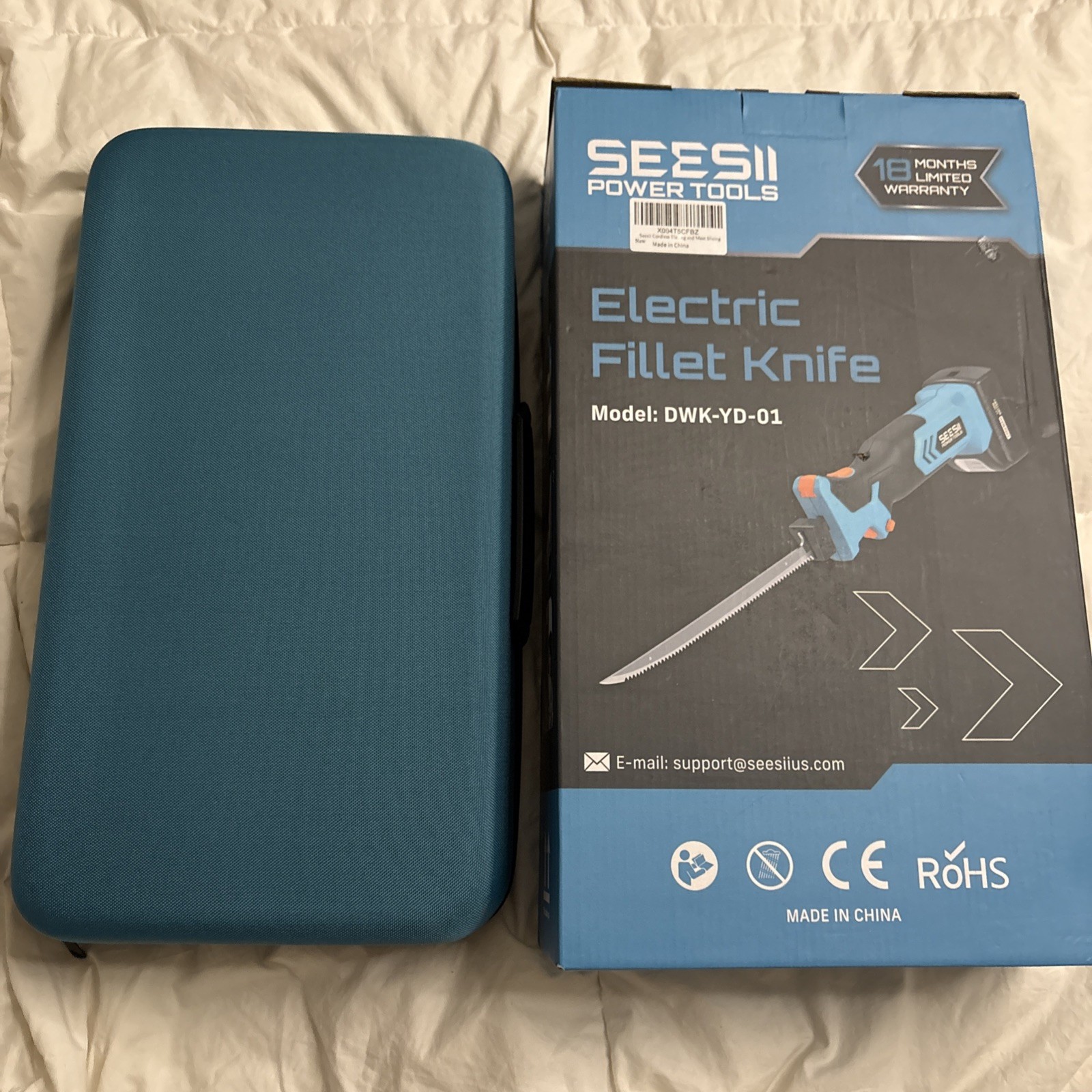 Cordless Electric Fillet Knife with 4 Blades, 100 Mins High Speed Filet Knife
