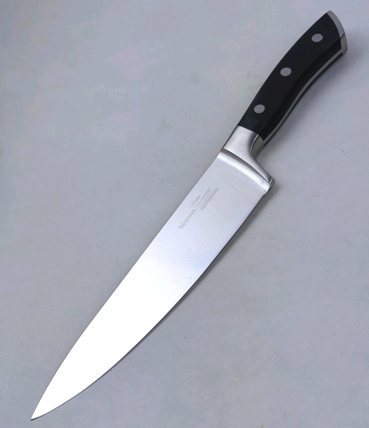 OAKSWARE Classic 8″ CHEF’S Knife, Straight-Edge, German X50CrMoV15 Steel, 6628