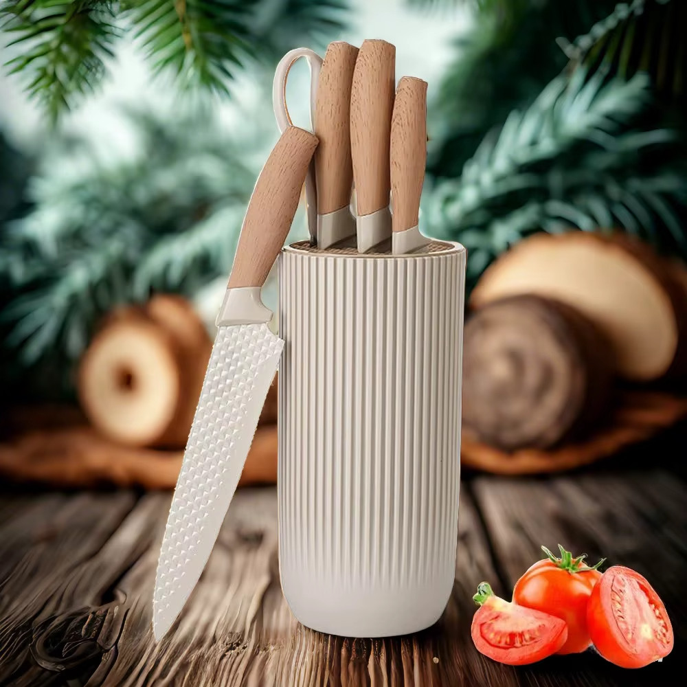 Stainless Steel Kitchen Knives Kitchen Knife Wood Grain PP handle