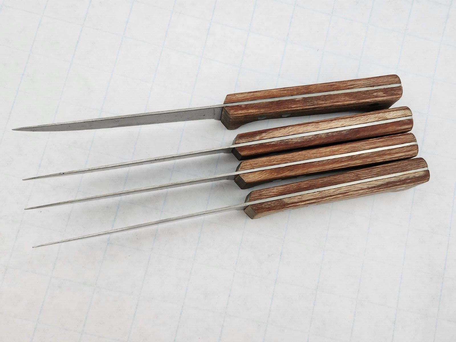 4 Dansk Vintage Steak Knives Teak Handles Made In Japan