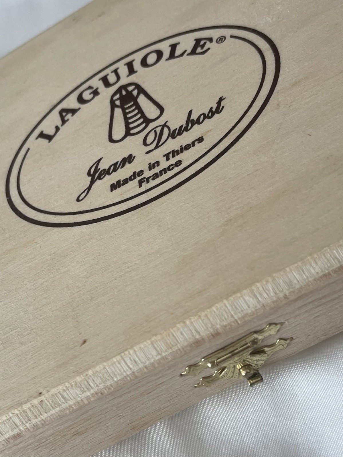 Laguoile 6-Piece Steak Knife Set Ivory Handles Stainless Steel Blades Wood Box