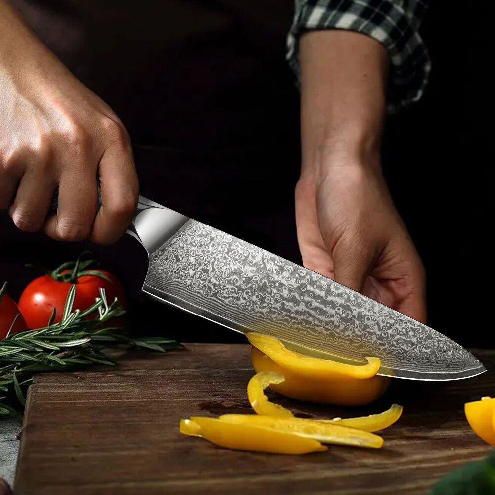 8In Kitchen Knife Santoku Knife Damascus Chef Knife VG10 Handle for Home Kitchen