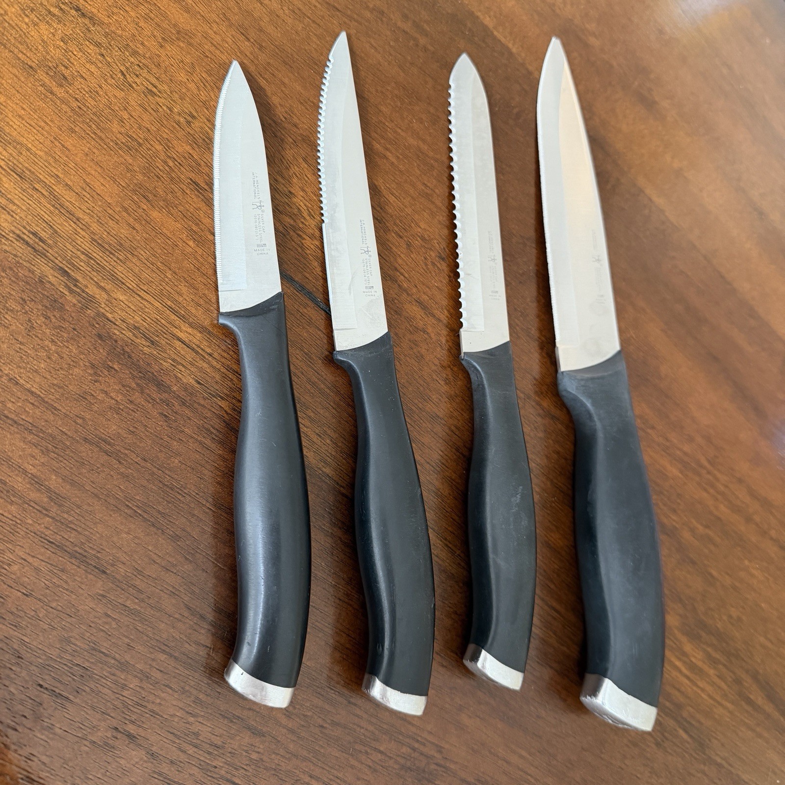 J.A. Henckels International 4pc Silver Cap Paring & Utility/Prep Knife Set