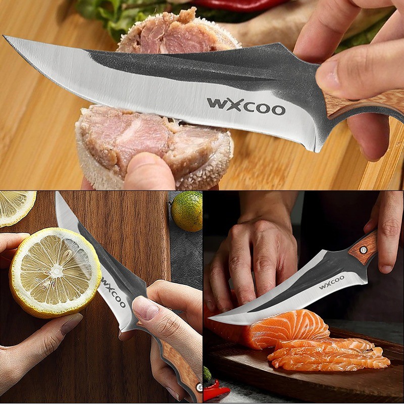 3SETS Professional Kitchen Chef Knife Set Stainless Steel Boning Fish Knife