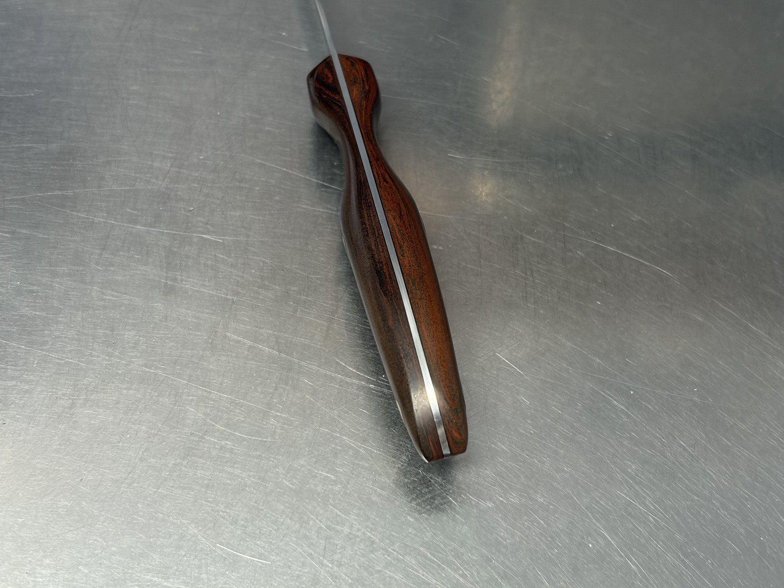 Vintage CUTCO No. 21 Kitchen Knife Classic Wooden Brown Swirl Handle 4 3/8” Trim