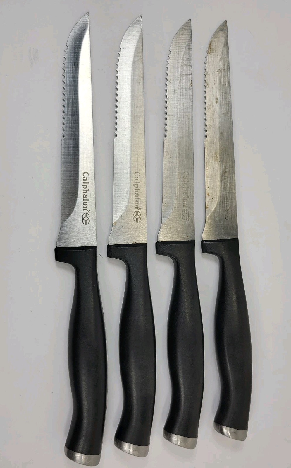 4pc Calphalon CONTEMPORARY 4.5″ Serrated Stainless Steel STEAK Knife 9” FullTang
