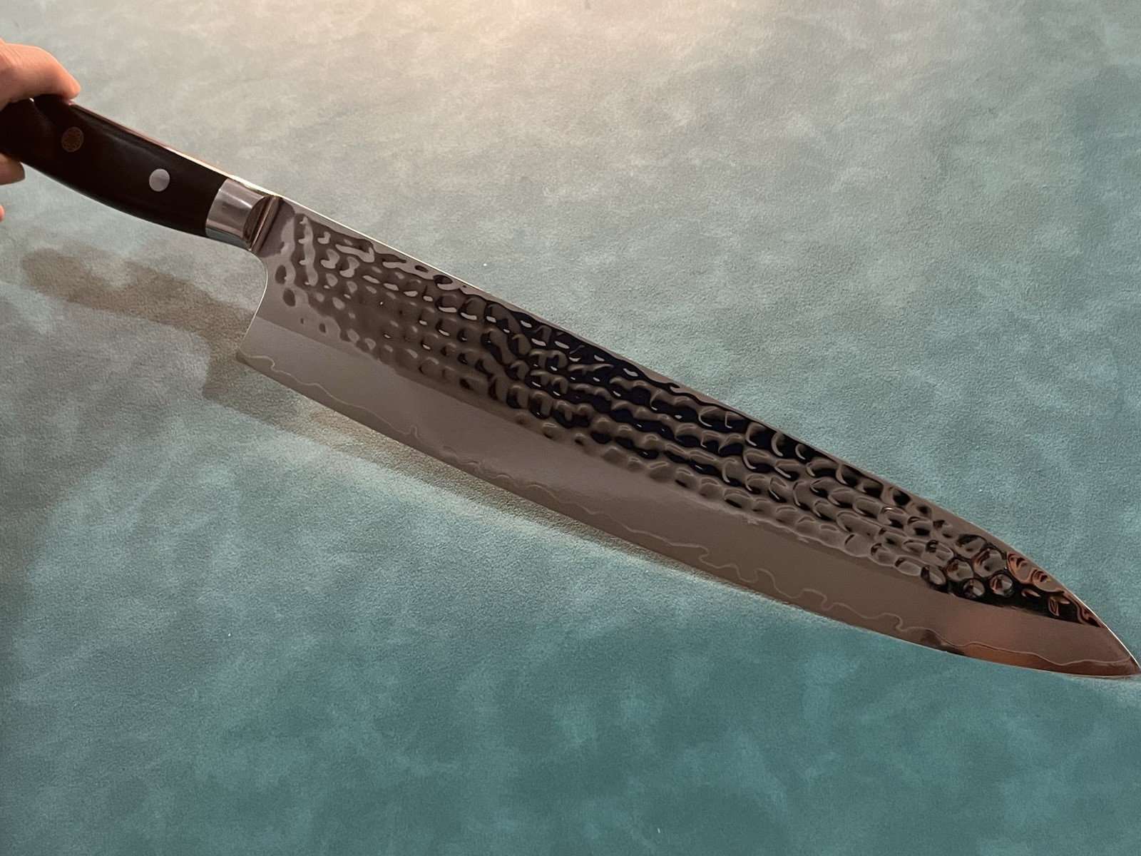 10.5in 270mm Gyuto Chef Knife Japanese-Style Hammered 9Cr18MoV Ebony Handle
