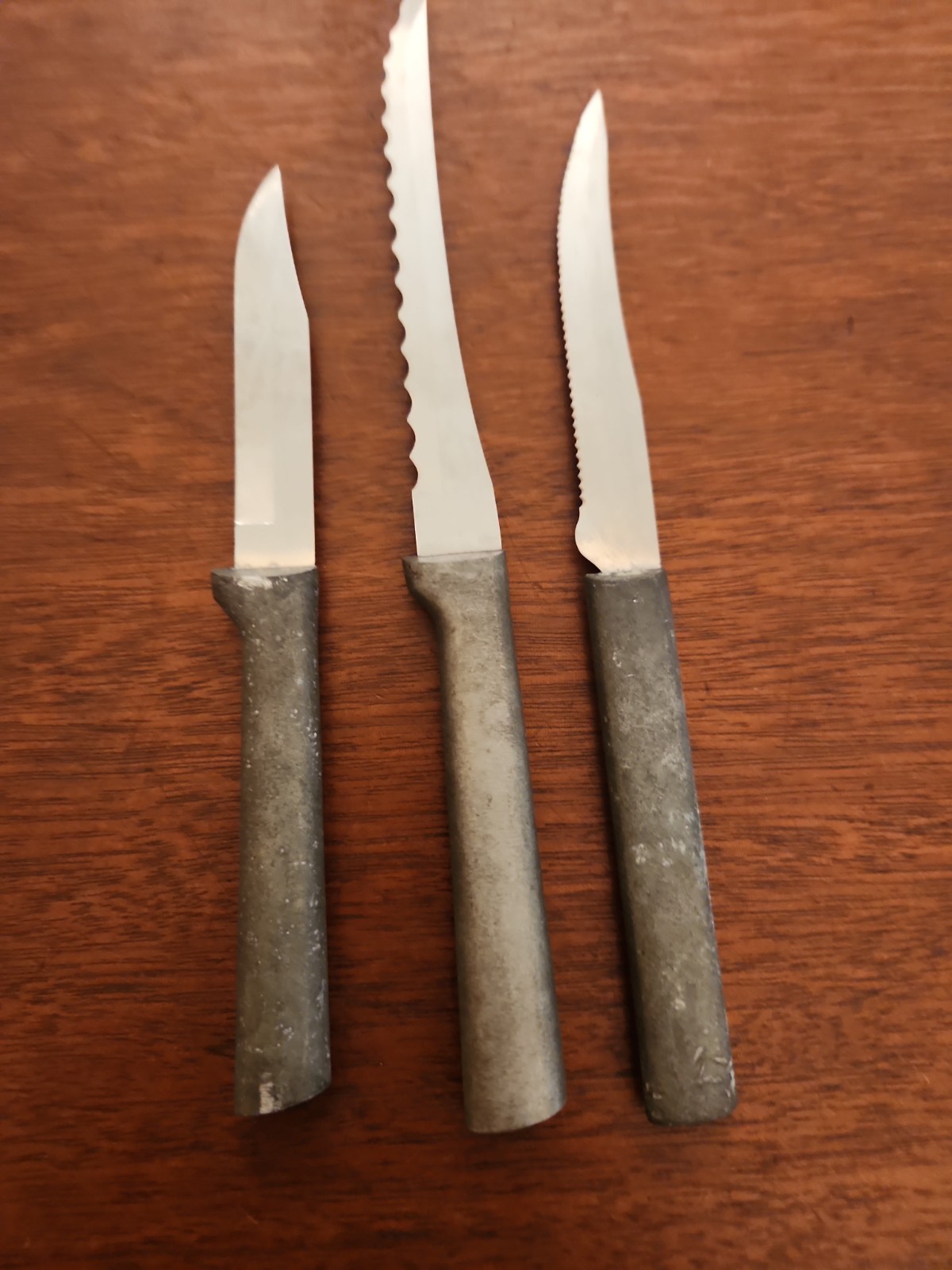 3 Vintage RADA ? Cutlery All Metal Knives