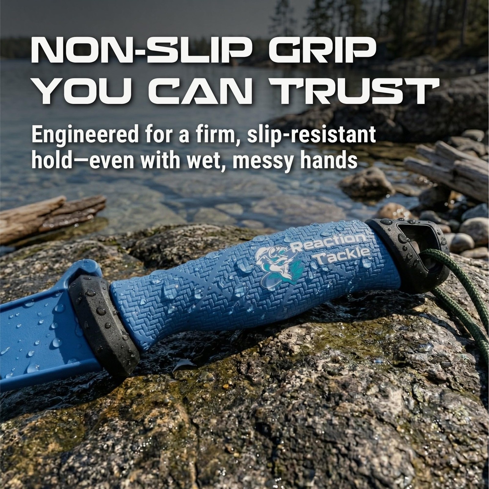 Fishing Knife, High Performance Stainless Steel Blade with NonSlip Grip Handl…
