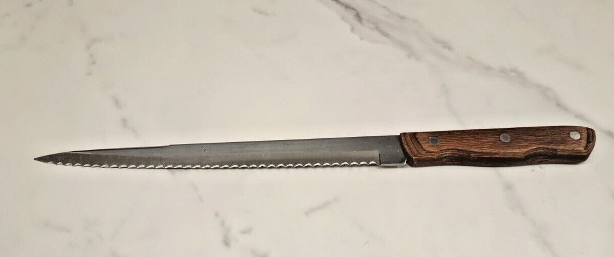 Hanford Forge Stainless Steel Japan Serrated Edge Knife 9 inch blade