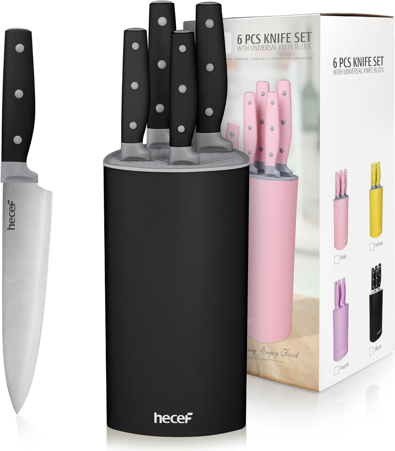 Japanese Santoku Knife Set with Gift Box Sharpener Super Sharp Kitchen Knives