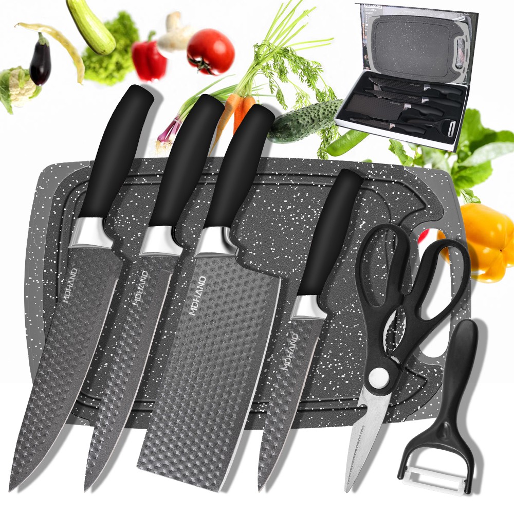 7PCS Kitchen Knife Set Japanese Damascus Chef Knives Cleaver Set With Gift Box