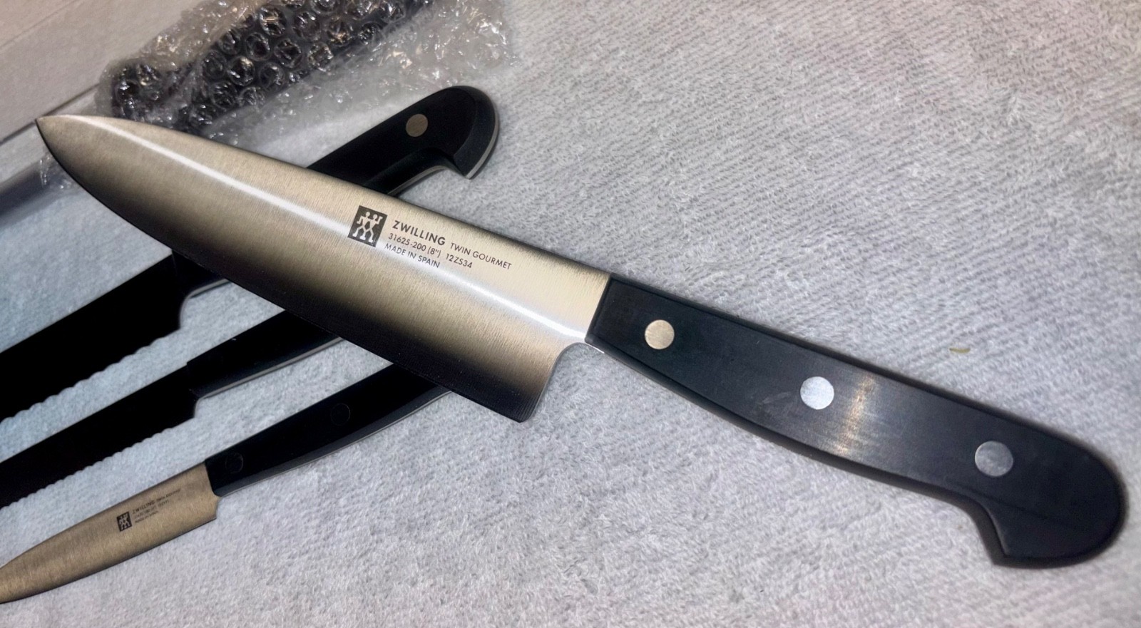 BRAND NEW Zwilling Henckels Twin Gourmet Knife Set CHEF MEAT PARING BREAD & HONE