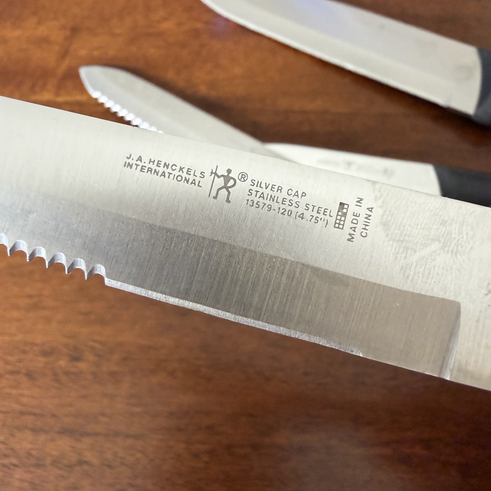 J.A. Henckels International 4pc Silver Cap Paring & Utility/Prep Knife Set